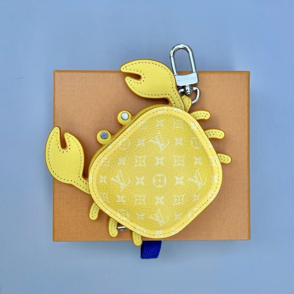 Louis Vuitton Yellow Crab Coin Pouch Charm With Box And Dust Bag - Picture 1 of 14